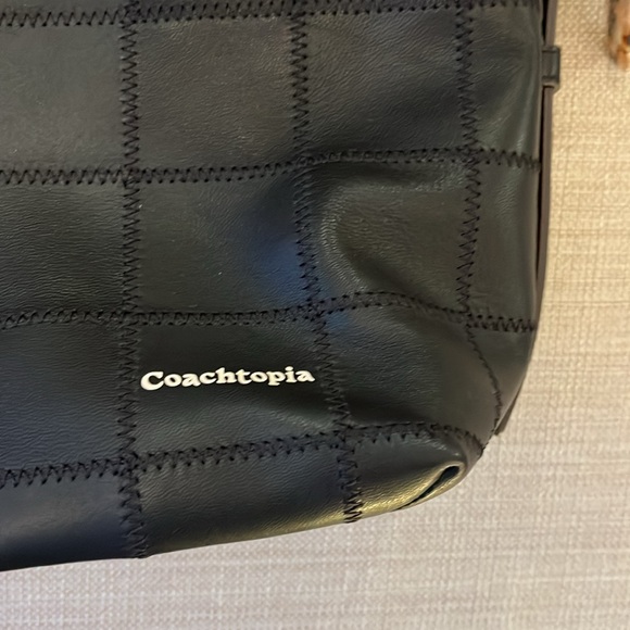 Coachtopia Alter Ego Hobo Bag Checkered Upcrafted Leather Black Leather - Picture 5 of 8
